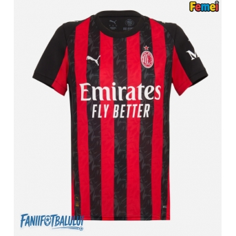 AC Milan Tricou Fotbal Replică 2025-26 Femei Acasa